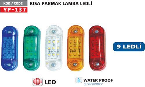 DEKOR LAMBA 9 LEDLİ SARI KIRMIZI BEYAZ