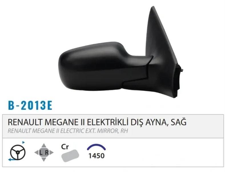 DIŞ DİKİZ AYNASI ELEKTRİKLİ ISITMALI SAĞ MEGANE II 03-08 M002.2013