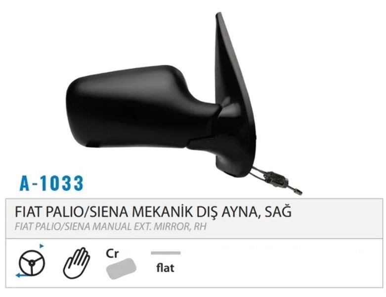 DIŞ DİKİZ AYNASI MEKANİK SAĞ PALİO 97-02 M001.1033