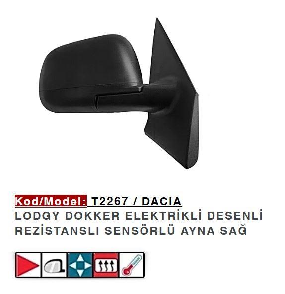 DIŞ DİKİZ AYNASI SAĞ LODGY DOKKER ELEKTRIKL