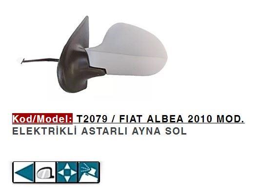 DIŞ DİKİZ AYNASI SOL ELEKTRİKLİ ASTARLI ALBEA II