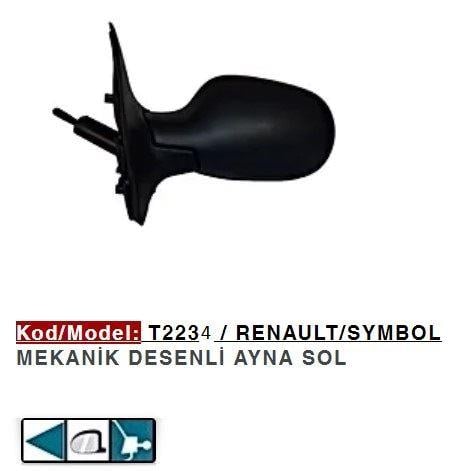 DIŞ DİKİZ AYNASI SOL MEKANİK CLIO SYMBOL 98-06