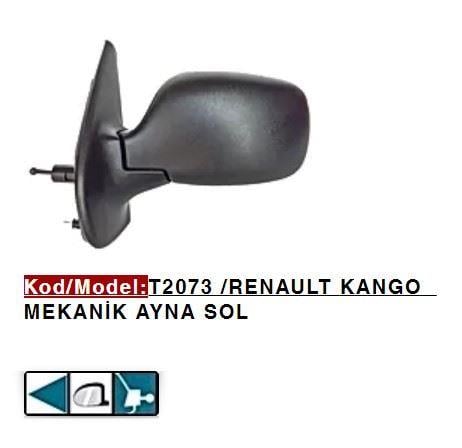 DIŞ DİKİZ AYNASI SOL MEKANİK KANGOO 04>