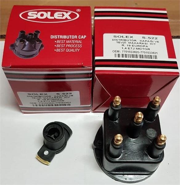 DİSTRÜBİTÖR KAPAĞI VE TEVZİ MAKARASI KİT RENAULT 1 9 EUROPA 1.4 E7J MOTOR RENAULT 7701033620 7701033621