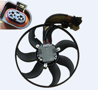FAN MOTORU SOL GOLF V GOLF VI JETTA A3 LEON CADDY LEON (KONTROL ÜNİTELİ ve KABLOLU)