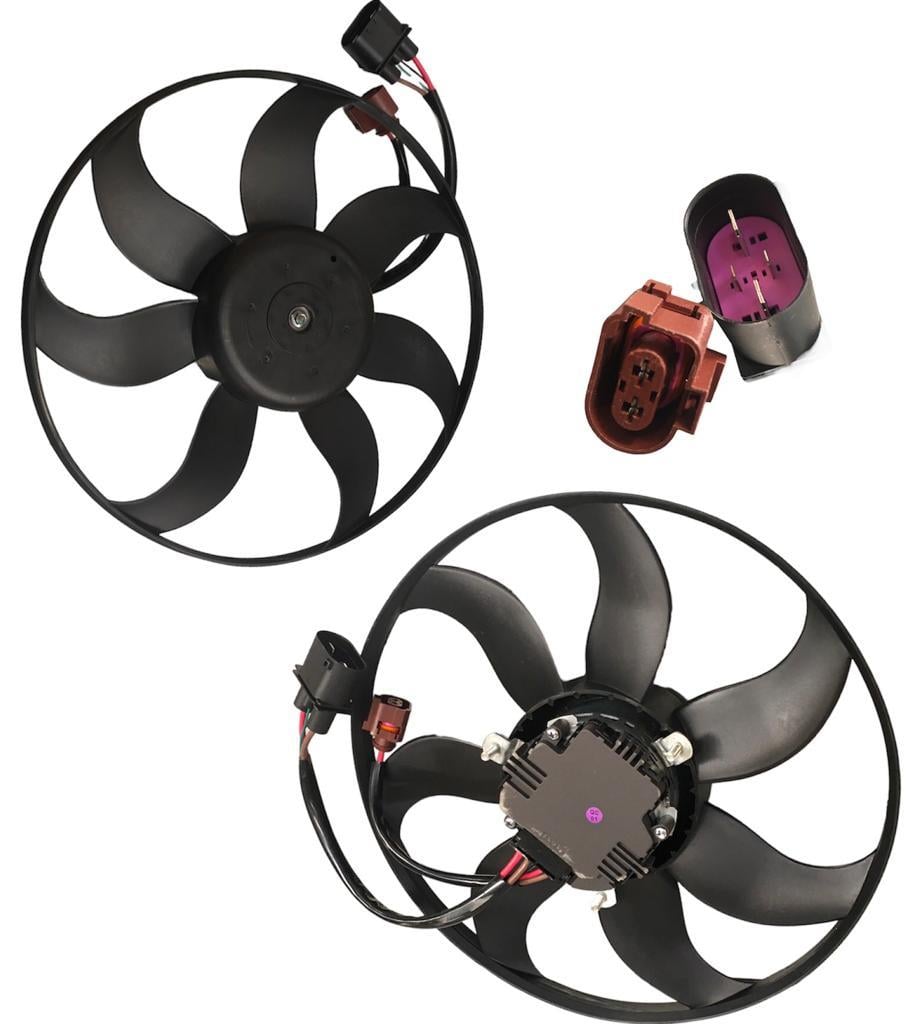 FAN MOTORU SOL GOLF V GOLF VI JETTA PASSAT CADDY A3 LEON BMY BLG BGU BSE BLF BLP BJB BKD BKP BXE BKC 1.4 TSİ 1.6 1.6 FSİ 1.9 TDİ 2.0 TDİ 200W (KONTROL ÜNİTELİ ve KABLOLU)