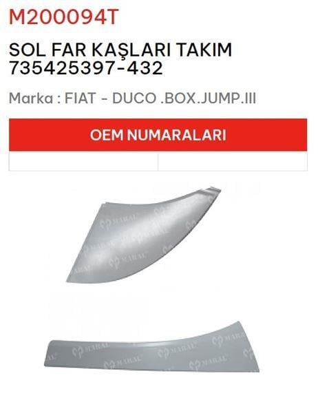 FAR ÇITASI SOL TAKIM DUCATO III BOXER JUMPER III