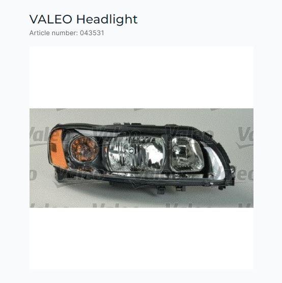 FAR+SİNYAL E+ SAĞ H7+HB3 VOLVO V70 06/04>