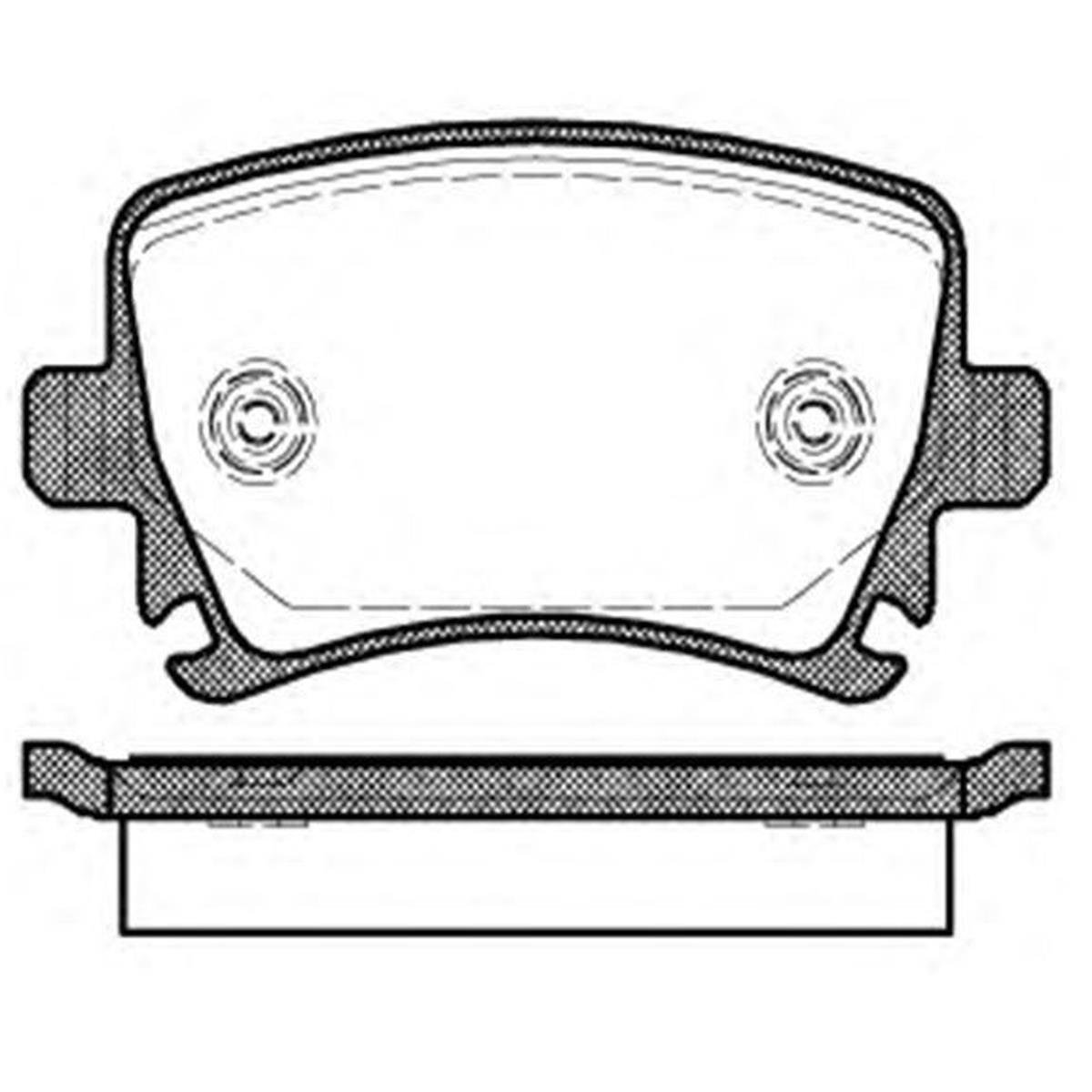 ARKA FREN BALATASI-KABLOSUZ-  (VW CADDY 04-11  GOLF 04-14  AUDI A3 04-13  SEAT LEON 06-13  SKODA OCTAVIA 04-13)
