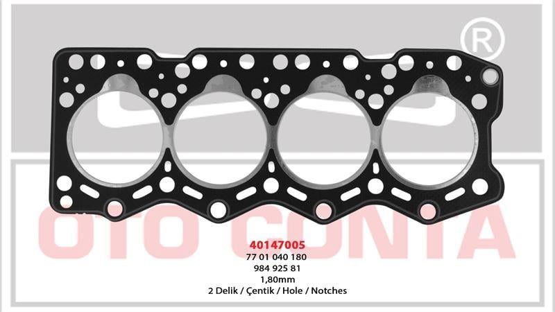 FİAT DUCATO 2.5 D SİLİNDİR KAPAK CONTA 1.80 MM 2 DELİK 08/89->07/98 8140.61 8140.67