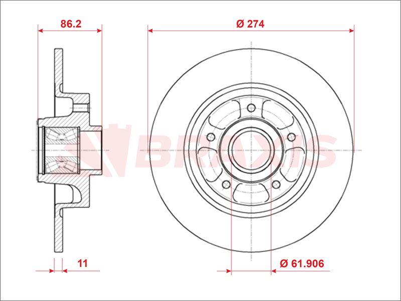 FREN AYNASI ARKA ABS SENSOR HALKASI ILE SCENIC III GRAND SCENIC JZ0 / 1 1,2 TCE / 1,4 / 1,5DCI / 1,6