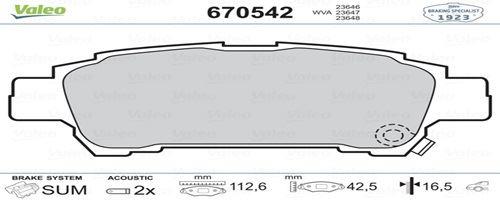 FREN BALATASI ARKA AVENSIS VERSO 2.0 VVTI 01>09 AVENSIS VERSO 2.0 D4D 01>05