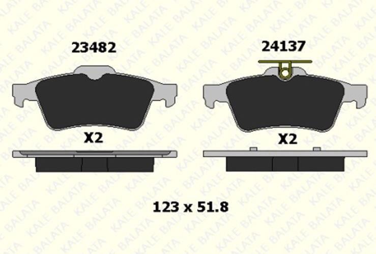 FREN BALATASI ARKA CHEVROLET VECTRA C-MAX 07-10 FOCUS C-MAX 03-07 FOCUS II CABRIO SEDAN SW TOURNEO CONNECT 02-13 TRANSİT CONNECT 02-13 24137 165 05 ANS KD13 2413716505ANSKD13