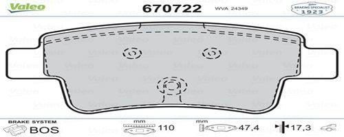 FREN BALATASI ARKA GRANDE PUNTO 10 05> CORSA D 1.6 TURBO 1.7 CDTI 07 06>