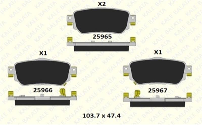 FREN BALATASI ARKA NISSAN QASHQAI II X-TRAIL 25965 151 05 ANS KD13 2596515105ANSKD13