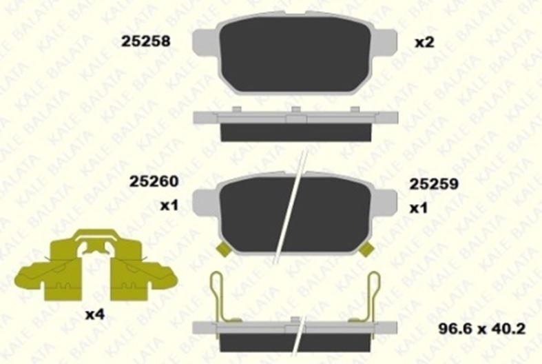 FREN BALATASI ARKA SUZUKI SUZUKI BALENO SWIFT IV V SX4 II S-CROSS VITARA III 25258 143 15 MSH KD13 2525814315MSHKD13