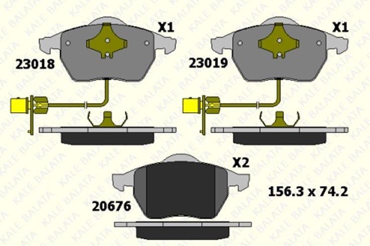 FREN BALATASI ÖN AUDI A4 A4 AVANT A4 CABRIO A6 A6 AVANT SUPERB 1.8 1.9 TDİ 2.0 2.3 2.5 2.8 23018 204 05 ANS KD13