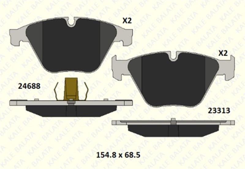 FREN BALATASI ÖN BMW 5 5 TOURING 6 6 CABRIO 6 COUPE 6 GRAN COUPE 24688 192 05 MSH KD11 2468819205MSHKD11