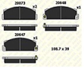 FREN BALATASI ÖN FIAT 127 131 132 RİTMO RİTMO II X 1/9 20073 173 05 ANS KD13