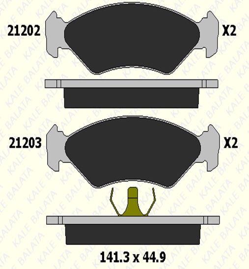 FREN BALATASI ÖN FORD KA  FİESTA III PANELVAN 21202 178 05 ANS KD13