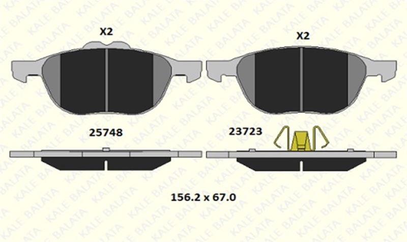 FREN BALATASI ÖN FORD KUGA II TOURNEO CONNECT/GRAND TOURNEO CONNECT TRANSİT CONNECT COMBI/PANELVAN 25748 182 05 ANS KD13 2574818205ANSKD13