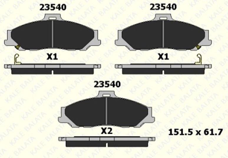 FREN BALATASI ÖN FORD RANGER 23540 173 14 ANS KD11