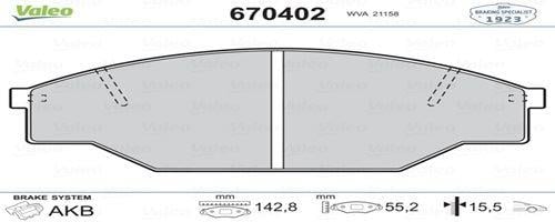 FREN BALATASI ÖN HIACE 90>95 HILUX PICK-UP 98>