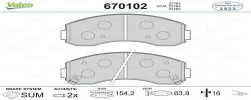 FREN BALATASI ÖN KIA K2500 2.5D 02>03-K2700 2.7D 99>03-K2900 2.9D 07>