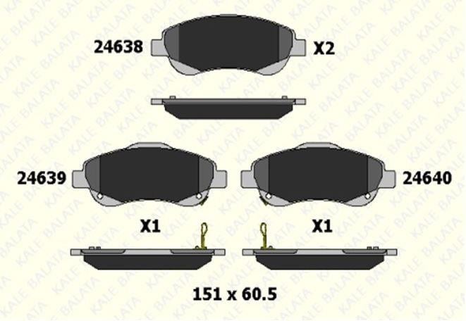 FREN BALATASI ÖN LAND ROVER DEFENDER III DISCOVERY V RANGE ROVER III IV RANGE ROVER SPORT I II 24659 169 04 MSH KD11 2465916904MSHKD11