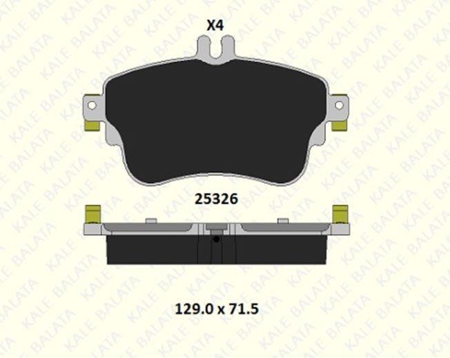 FREN BALATASI ÖN MERCEDES A SERİSİ (W176) B SERİSİ (W246 W242) CLA COUPE (C117) 25326 192 14 MSH KD11 2532619214MSHKD11