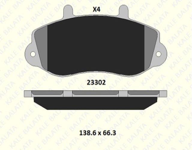 FREN BALATASI ÖN OPEL MOVANO COMBİ DAMPERLİ DÜZ KASA BOX (15 JANT) 23302 175 04 ANS KD13