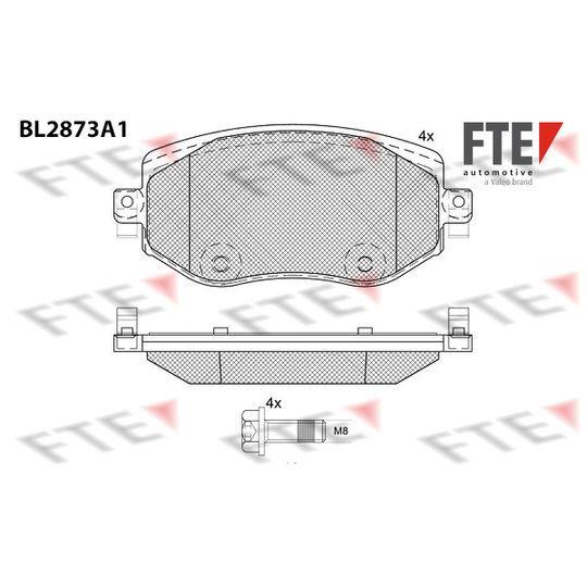 FREN BALATASI ÖN RENAULT MEGANE IV (FTE MARKA KIRMIZI KUTU) 670118 MUADİLİ