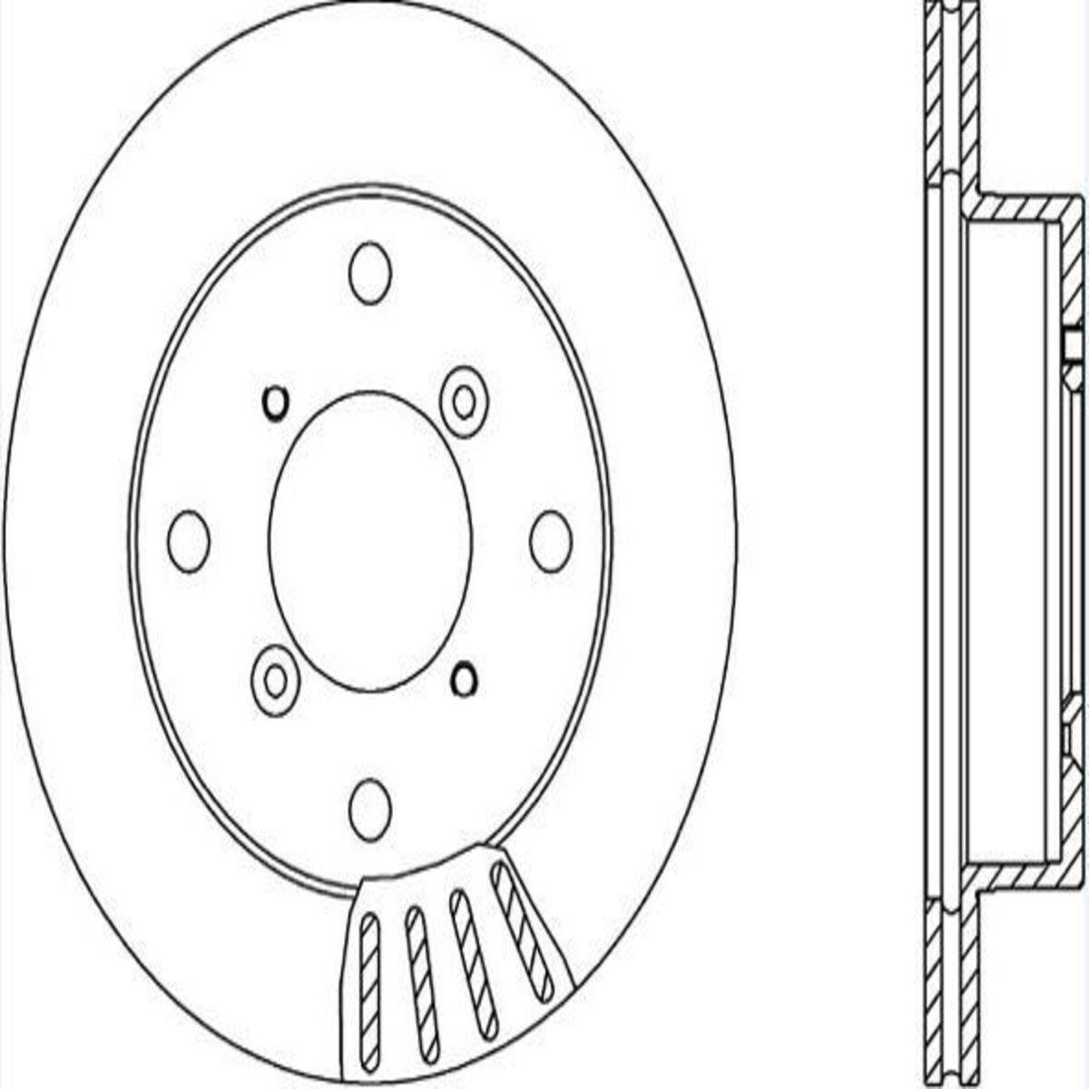 FREN DISK ON HAVA KANALLI 231-4 ( SUZUKI: SWIFT 90 - 02 / SUZUKI: ALTO 93 - 02) 