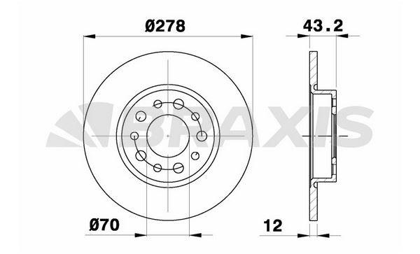 FREN DISKI ARKA 500 X 14> / 159 05> GIULIETTA 10> SPIDER 06>10 BRERA 05> JEEP RENEGAD 14> ALFA ROMEO TONALE 1.5 HYBRID 22> DUZ 278mm