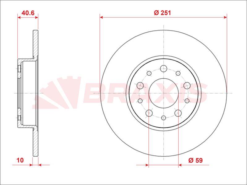 FREN DISKI ARKA FIAT 500L 0.9 1.3D 1.4 1.6D 12> EGEA 15>