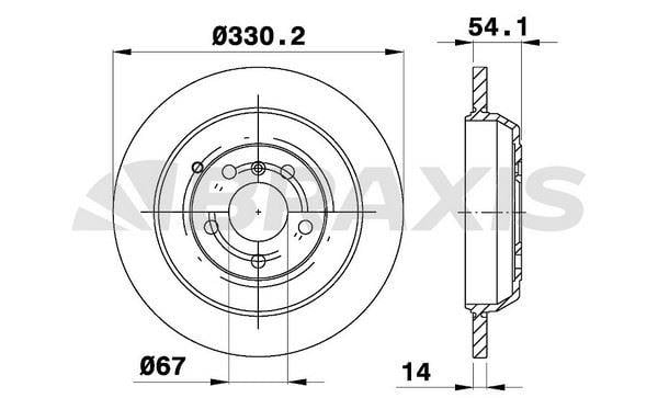 FREN DISKI ARKA ML-CLASS W164 05>11 R-CLASS W251 06>12