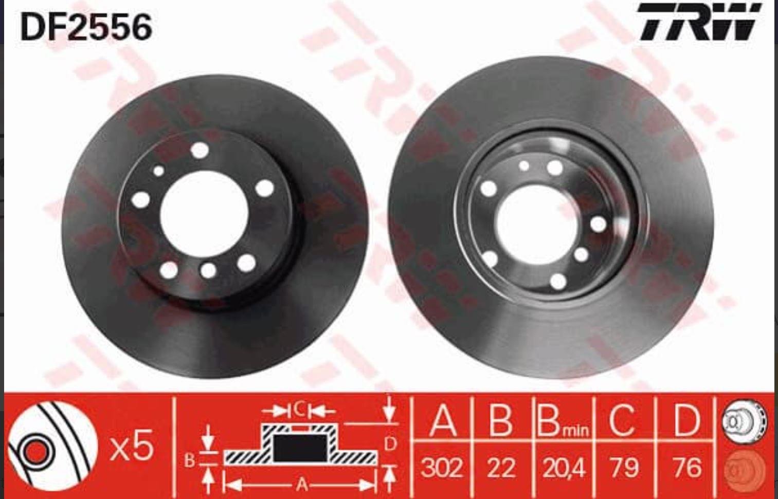 FREN DISKI ON HAVALI 302MM BMW 5 SERIE E34 E46