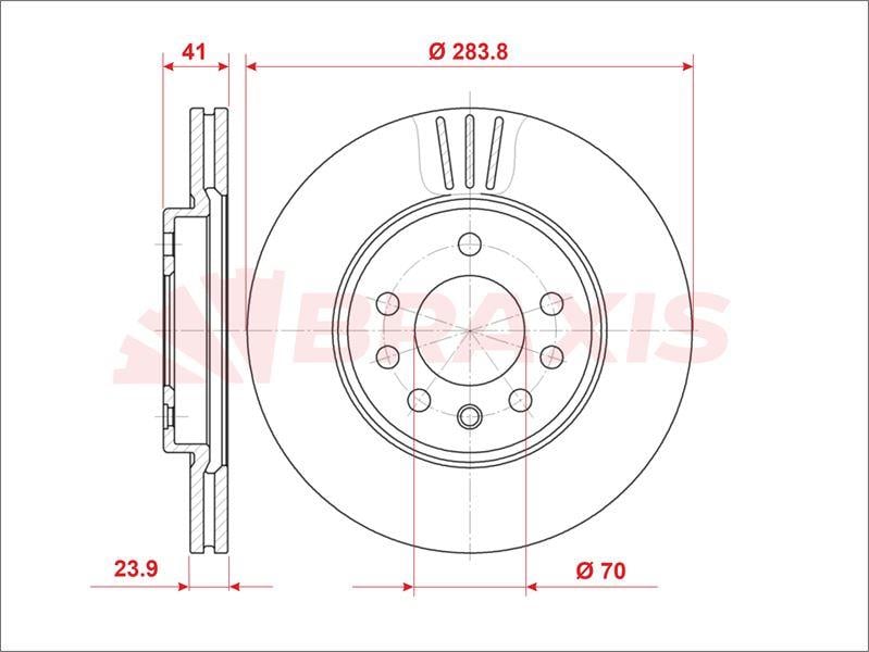 FREN DISKI ON HAVALI CALIBRA A 2.0 TURBO 4×4, 2,5I V6 (1992 07 / 97) VECTRA A 2.5 V6 93 11 / 95