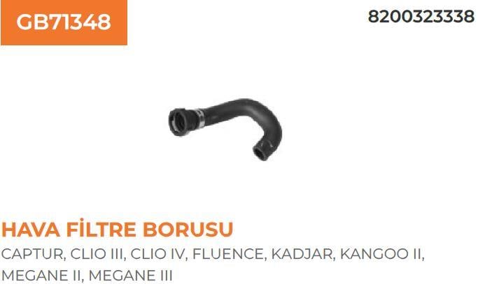 HAVA FİLTRE BORUSU RENAULT KANGOO II 1,5 DCI 82003