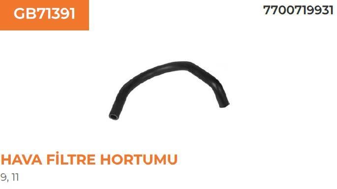 HAVA FİLTRE HORTUMU RENAULT RENAULT 9-FLASH 770071