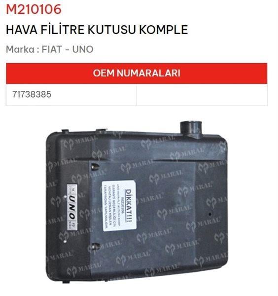HAVA FILTRE KUTUSU KOMPLE UNO