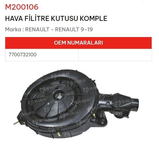 HAVA FILTRE KUTUSU R9 KOMPLE FİLTRESİZ