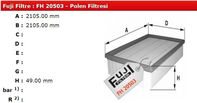 HAVALANDIRMA FİLTRESİ KABIN VOLVO