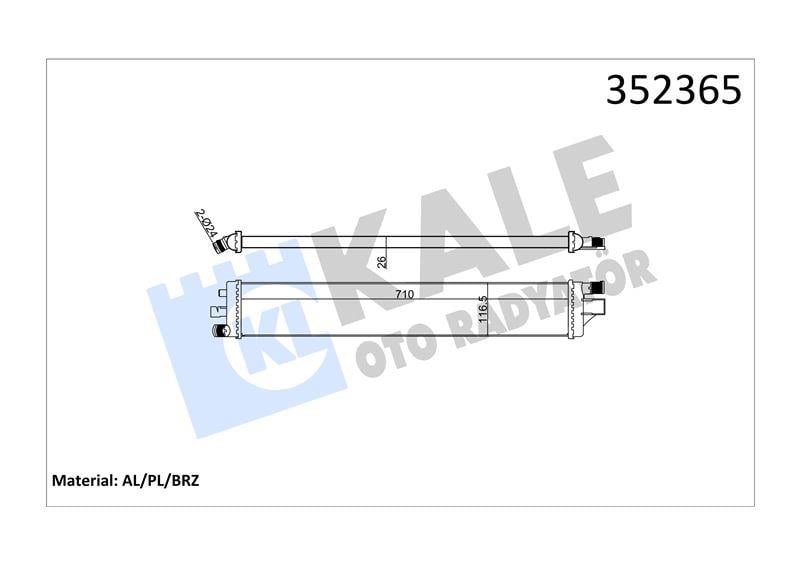 INTERCOOLER TURBO RADYATÖRÜ NISSAN NV400- MOVANO B MASTER III 2.3 CDTI 10>