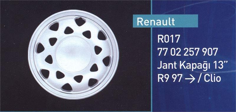 JANT KAPAĞI 13 JANT R9 97> CLIO