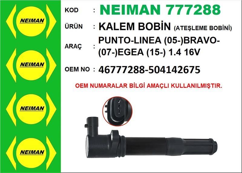 KALEM BOBİN ATEŞLEME BOBİNİ (KALEM) PUNTO-LINEA (05-)BRAVO- (07-)EGEA (15-) 1.4 16V