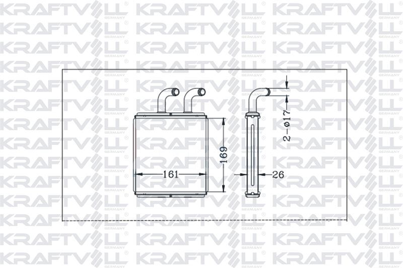 KALOIFER RADYATORU BONGO K2500 K2700 1998 2004 (170X165X26)