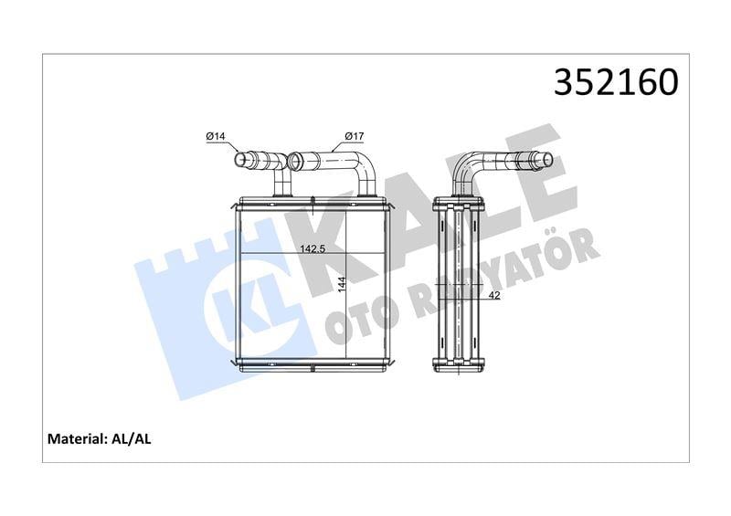 KALORİFER H1 STAREX 2.4İ 2.5 TD 97> 971234A000