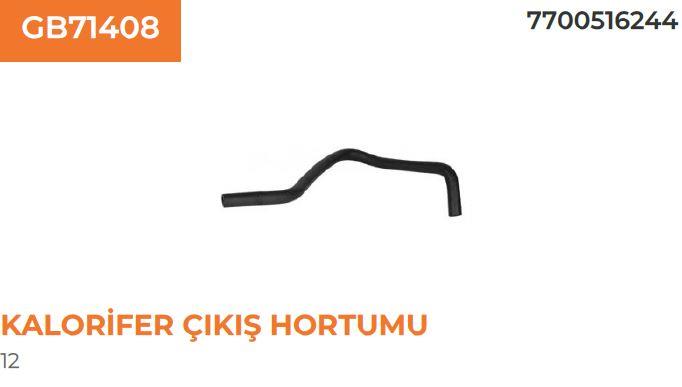 KALORİFER HORTUMU ÇIKIS R12