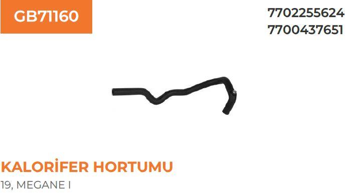 KALORİFER HORTUMU MEGANE R19 1.4 1.6 8V 97>99